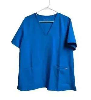 FIGS Technical Collection Royal Blue Scrub‎ Top thumbnail 1