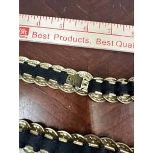 Vintage Gold Tone Concho Stretch Belt Sea Stars Shells Small? Stretches Out!‎ thumbnail 8