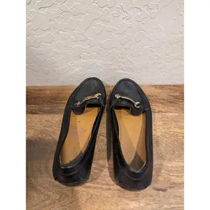 COACH WOMEN'S “OLIVE” Black PEBBLE GRAIN LEATHER LOAFER SHOE SZ 7 A7751 thumbnail 4