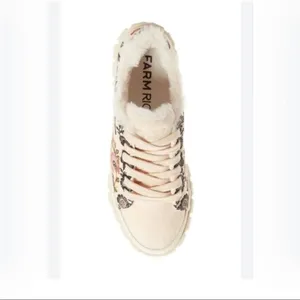 FARM Rio Cream Floral Faux Fur Lined Chunky Sole Sneakers 9 thumbnail 3
