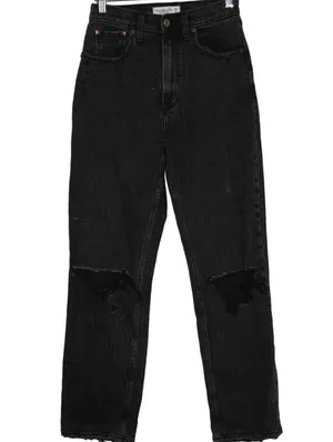 Abercrombie & Fitch The Ankle Straight Ultra High Rise Black Jeans Size 25 / 0 R thumbnail 1