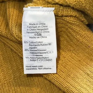 Madewell patch pocket pullover sweater mustard yellow small tight knit cotton S thumbnail 7