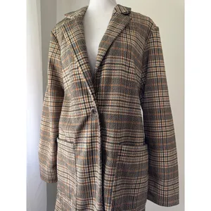 Philosophy Tan Plaid Longline Jacket thumbnail 5