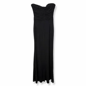 NEW Lulus Epitome of Allure Black Sheer Mesh Strapless Ruched Maxi Dress Medium thumbnail 7