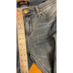 Seven7 Seven For All Mankind Jeans Women's Size 8 Cropped Girlfriend Capri Stretch thumbnail 7