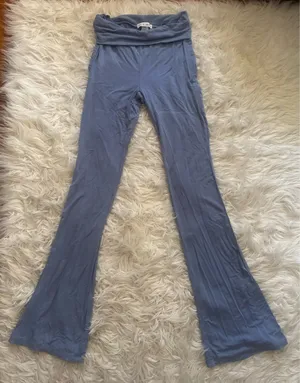 Seeking Sunsets Women's Blue Solid Flared Pants Modal/Spandex Size XS Regular thumbnail 1