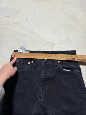 Levi Strauss Levi’s 501 premium black denim jeans 30x30 frayed thumbnail 2