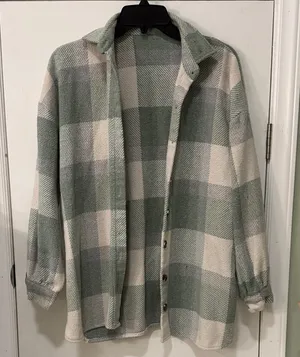 NastyGal Plaid Button-Up Shirt Jacket thumbnail 1
