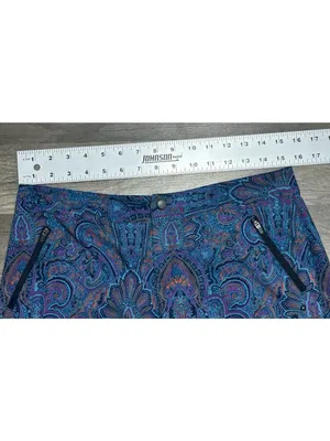 Title Nine Nimblene Shorts Womens 8 Blue Paisley 5” Inseam Quick Dry Stretch thumbnail 8