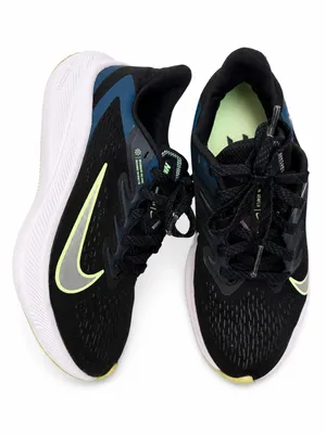 Nike Air Zoom Winflo 7 Black Vapor Green Running Shoes Women’s 6 thumbnail 1