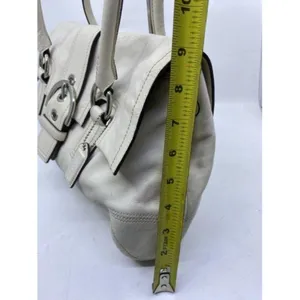 coach medium bag handbag off white leather shoulde thumbnail 3
