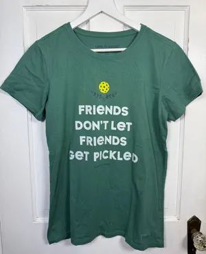 Life is Good Women's Wordsmith Pickleball Pickled Short Sleeve Crusher Tee W2512 thumbnail 1