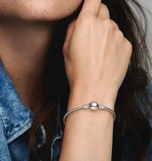 Pandora Disney Moments Sparkling Mickey Mouse & Snake Chain Bracelet thumbnail 3