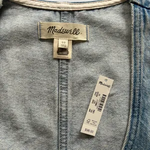 NWT- Madewell Denim Button Vest thumbnail 6