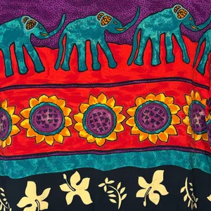 Jessica Howard Woman Vintage Elephant Sunflower Art to Wear Shoulder Pads SZ 20 thumbnail 4