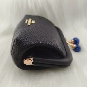 Coach Nora Black Kiss Lock Coin Purse thumbnail 5