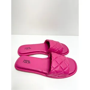 Nordstrom Rack Sandals Womens‎ Size 6 Quilted Pink Slides thumbnail 3