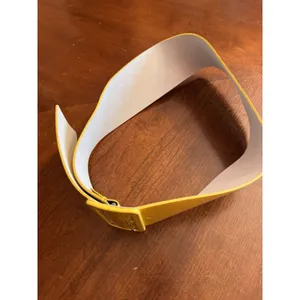 Unbranded Yellow leather statement belt wide Size S/M thumbnail 3