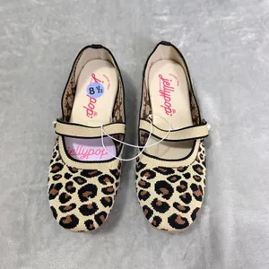 Jellypop Juni Mary Jane Flats Leopard Knitted Memory Foam Woman's 8.5 Tan Brown thumbnail 4