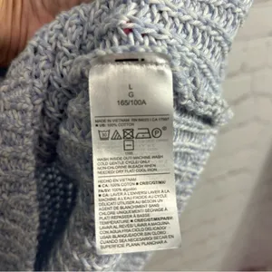 Old Navy New baby blue woven knit sweater vest ladies large preppy academia thumbnail 4