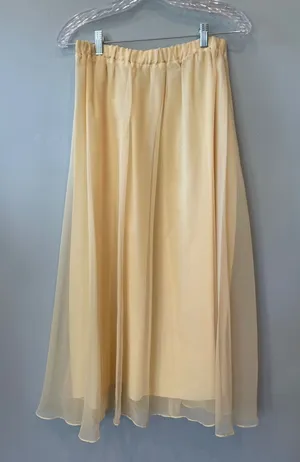 Light Cream Chiffon Skirt -lined- handmade thumbnail 1