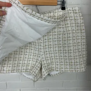 NWT Dolce Cabo White Tweed Knit Mini Skort Size XL thumbnail 12