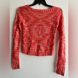 delia Coral Cropped Thin Sweater Size S‎ thumbnail 4