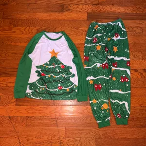 Christmas Tree Women Pajamas Green Size M thumbnail 2