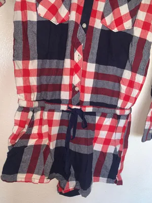 Aerie Long Sleeve Flannel Romper thumbnail 3