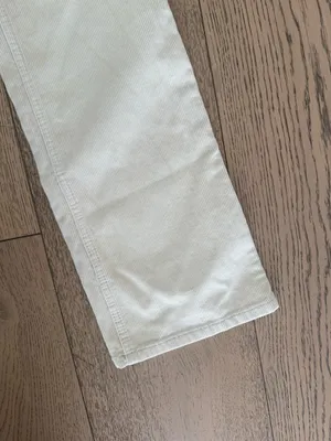 Brandy Melville Cream 100% Cotton Corduroy Flare Pants size Small thumbnail 3