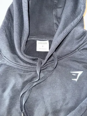 Gymshark Black Cropped Hoodie Medium thumbnail 2