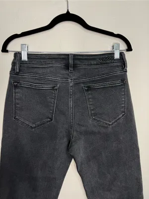 Vigoss Marley Crop Boot Washed Black Raw Hem‎ Stretch Jeans thumbnail 7