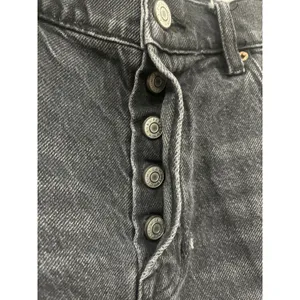 Pac Sun High Rise Icon Short Hyper Distressed Shorts 26 Button Fly Black Vintage thumbnail 2