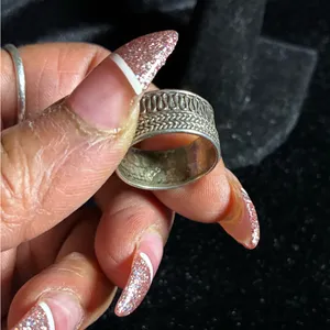 Woven pattern Sterling Silver Band Ring size 7.5 thumbnail 3