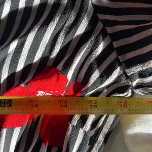 Madewell Women's Ruffle Wrap Mini Dress Candied Orchids Floral‎ Stripe Size 2 thumbnail 5