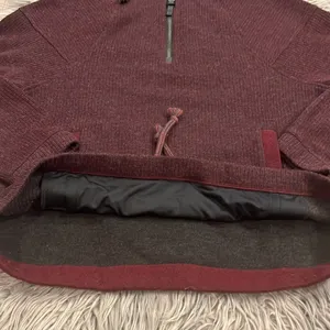 prAna Hartlie wool blend pullover half zip jacket mulled wine M thumbnail 9