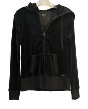 Calvin Klein Women's Black Full Zip Jacket Size S‎ Casual Hooded thumbnail 1