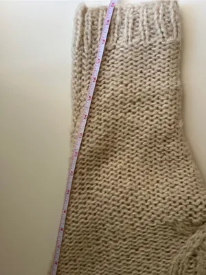 American Eagle Wool Mohair Open Front Chunky Knit Shawl Cardigan Y2K L thumbnail 12