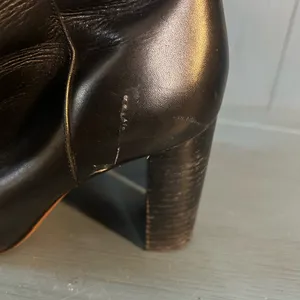 Coach Black Leather Ankle Boots with Chain Detail | Size 7 thumbnail 11