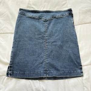 Vintage Y2K Denim Blue Jean Skirt‎ Skort Womens 12 Cotton Grunge Feminine Dainty thumbnail 1