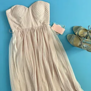 Birdy Grey NWT Christina Convertible Vintage Blush Pink Tulle Maxi Dress thumbnail 12