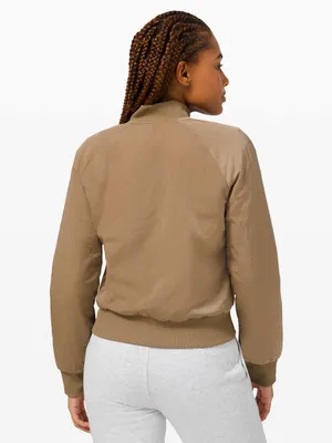 Lululemon Women’s Non-Stop Bomber Jacket Full Zip Reversible in Frontier 6 thumbnail 2