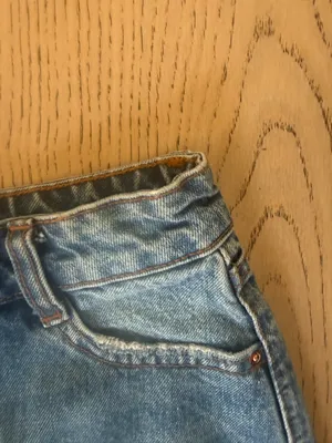 Zara Light Blue Distressed Jean Shorts thumbnail 8