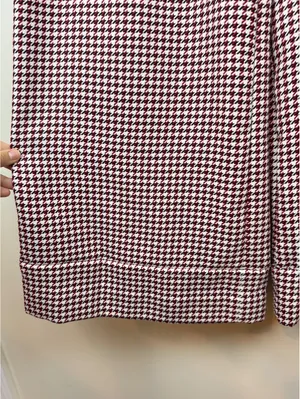 Space Simona Corsellini Houndstooth Wide Leg Palazzo Pants IT 42 Red Black thumbnail 6