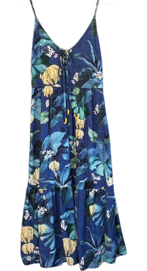 EUC Anthropologie Farm Rio Tropical Floral Maxi Dress Size Small thumbnail 1