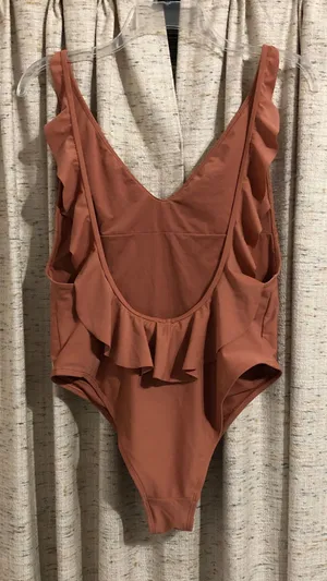 Aerie One-Piece Ruffle Low Back Mallot  thumbnail 1