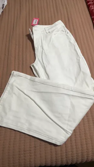 Edikted White Wide-Leg Jeans XL thumbnail 3