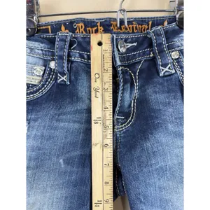 Rock Revival Jeans Womens 27 Effie Boot Cut Low Rise Rhinestone Flap Pockets thumbnail 11