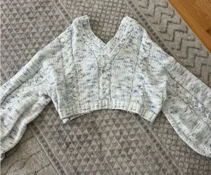 Altar'd State Sweater Knit White  thumbnail 1