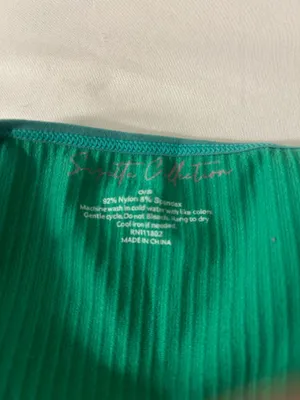 Green Seamless Ribbed Tank Top thumbnail 3